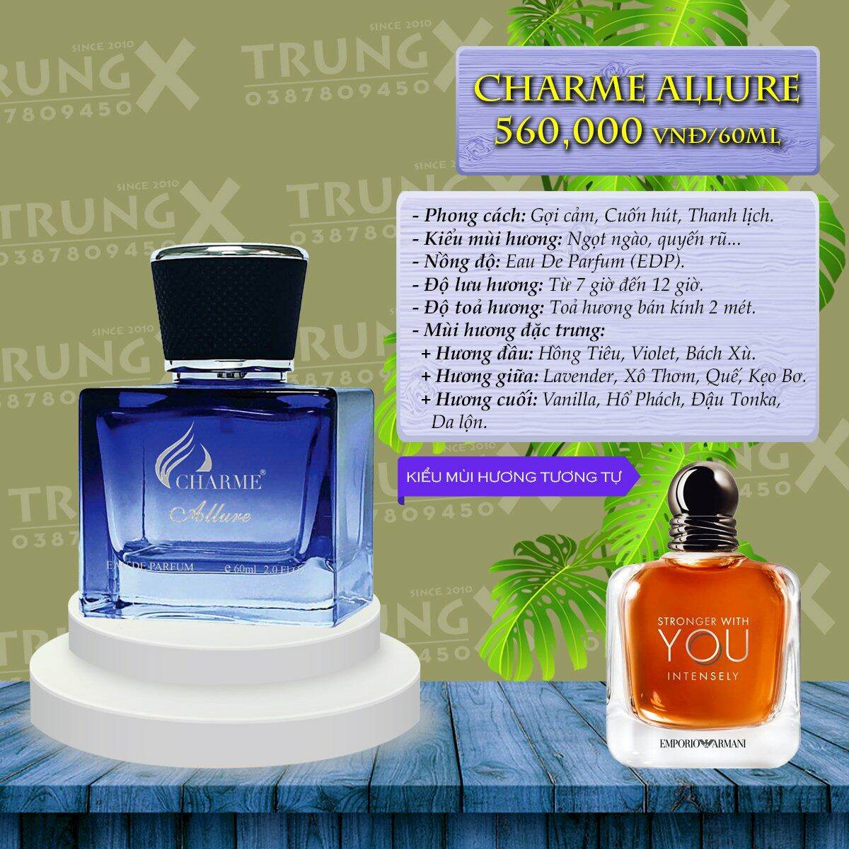 nước hoa char.me allure 60ml còn hàng