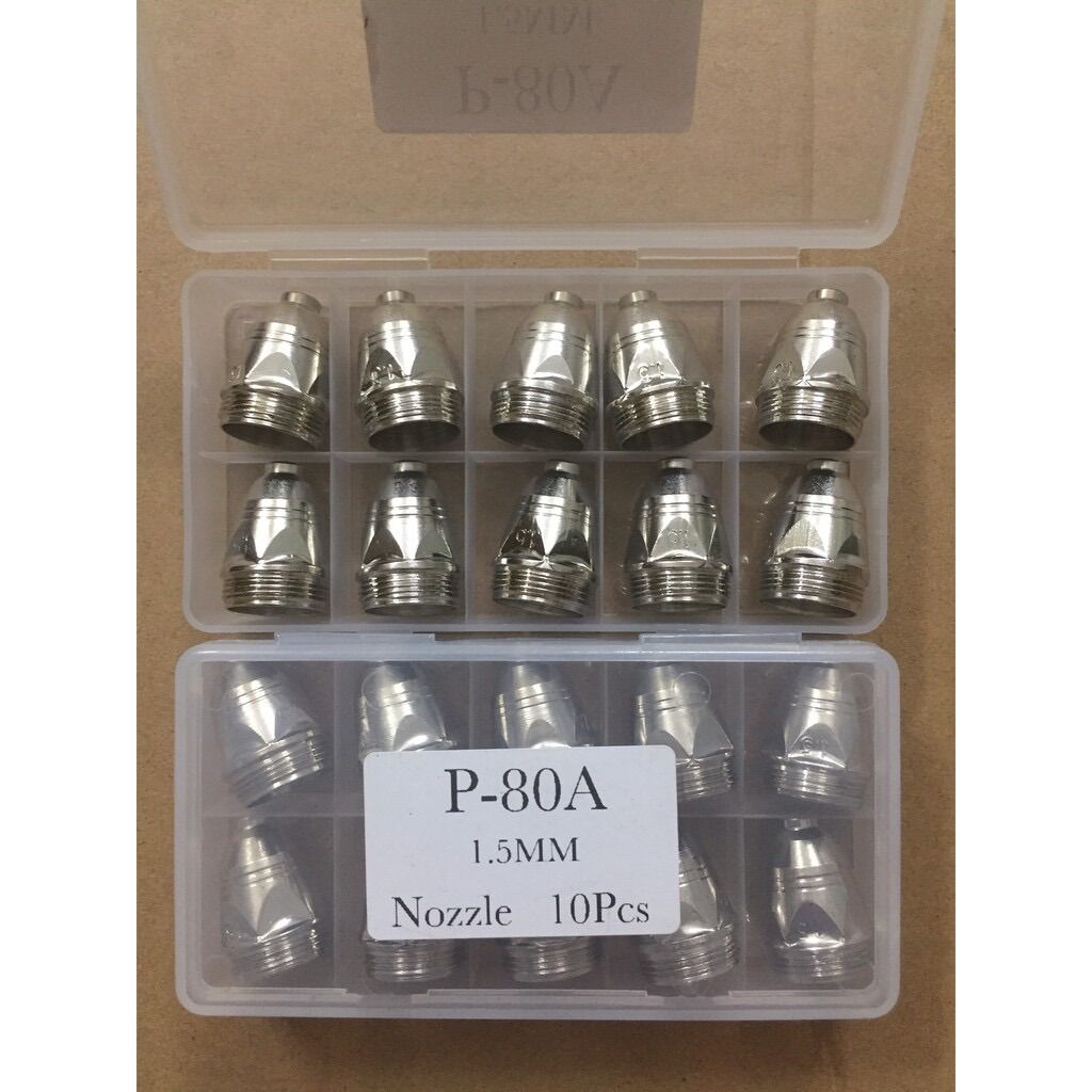 10 bộ - bép cắt plasma p80 và điện cực cắt plasma - 1.3, 1.5, 1.7