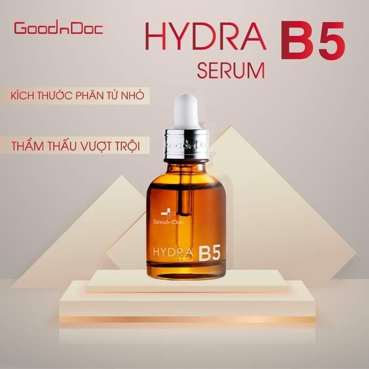 Serum dưỡng ẩm phục hồi goodndoc hydra b5 và serum làm sáng da chống lão hóa goodndoc vitamin c