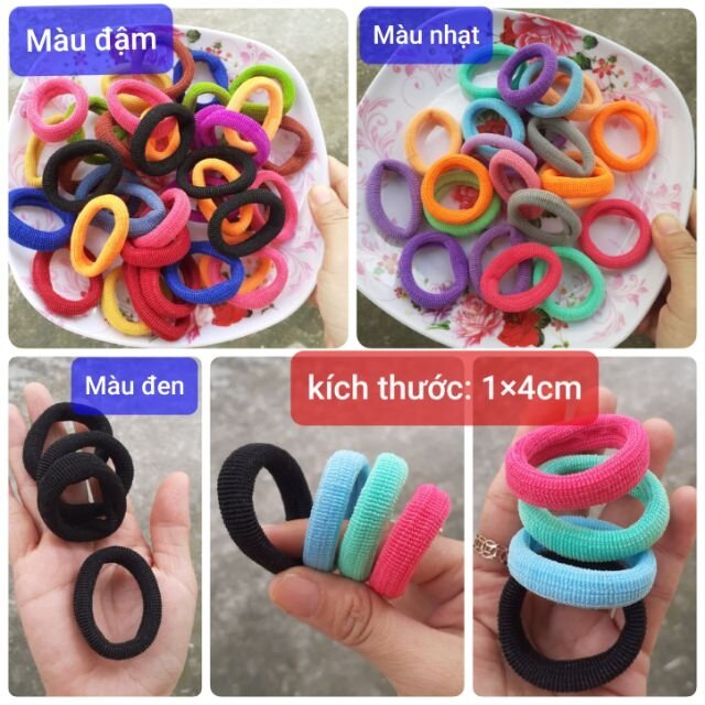 Túi 48 thun cột tóc cở nhỏ