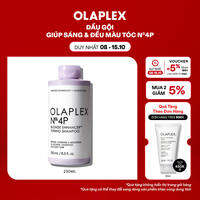 Dầu gội tím giúp làm sáng và đều màu tóc Olaplex No.4P Blonde Enhancer Toning Shampoo