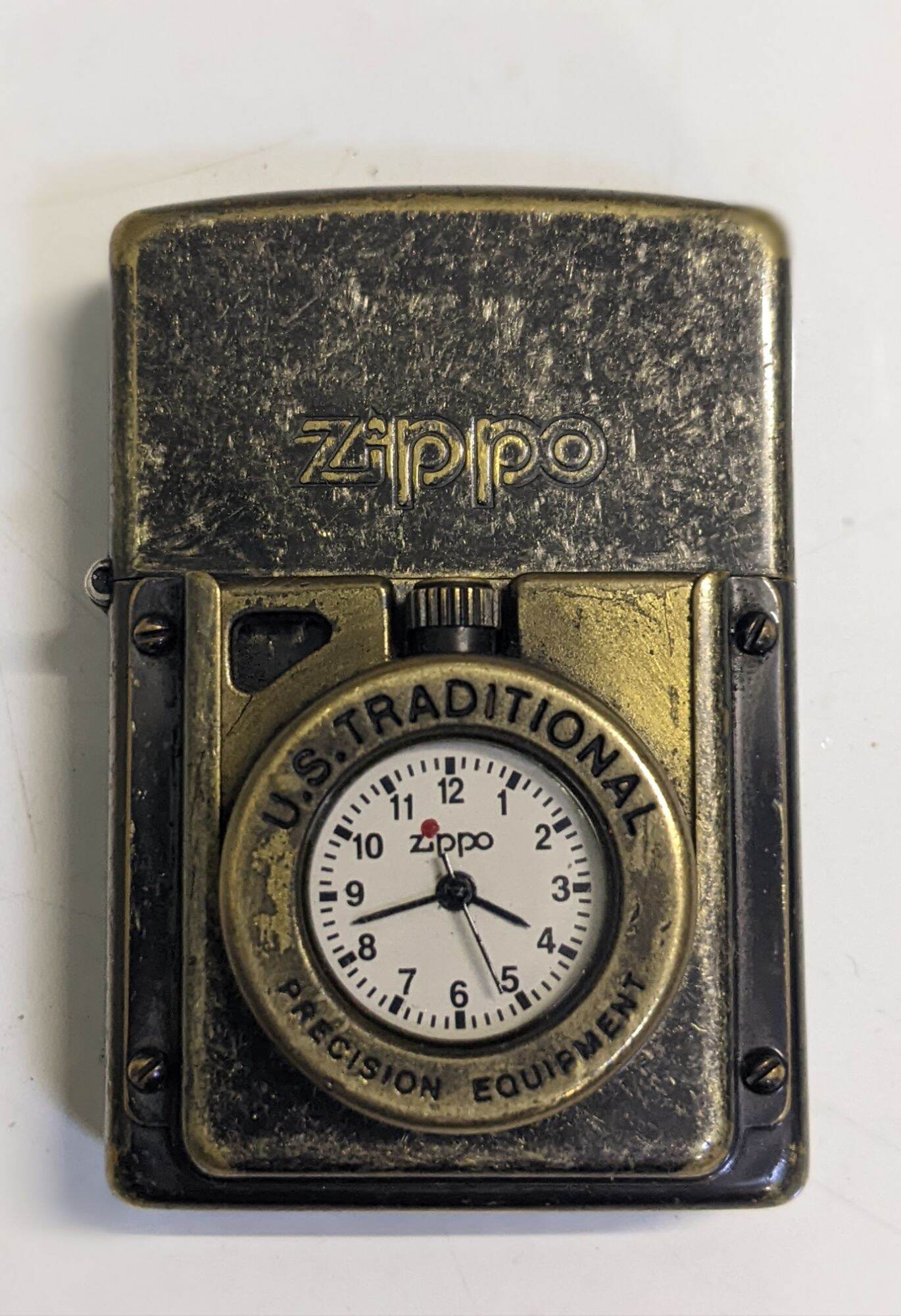 Zippo đồng hồ đồng giả cổ chính hãng