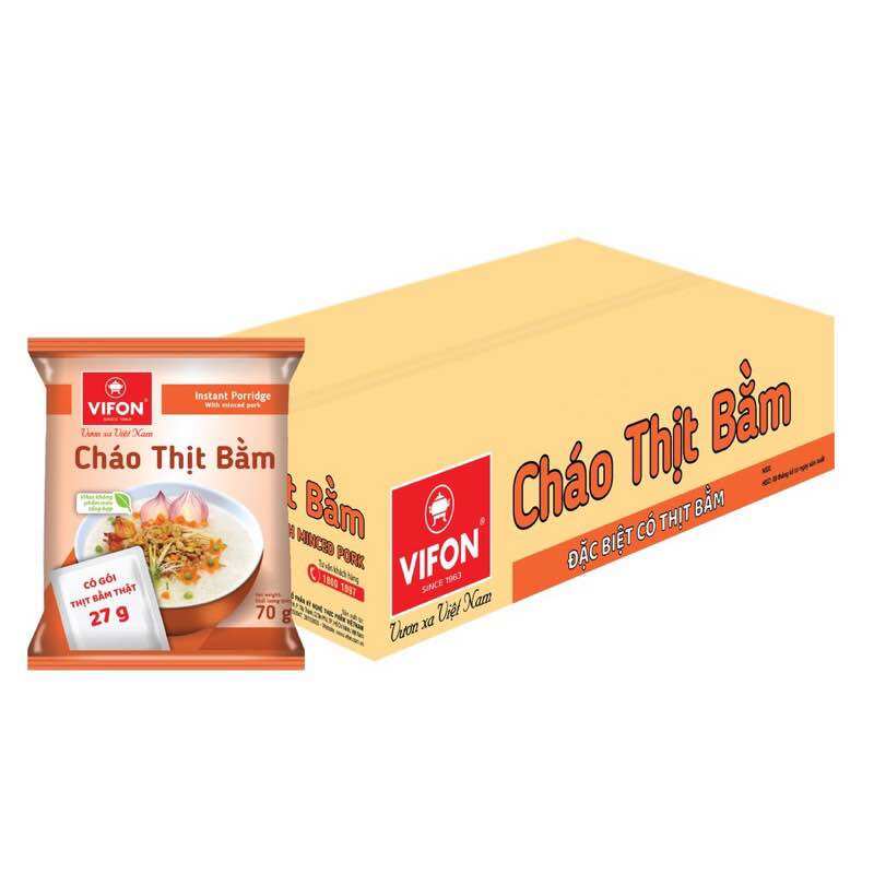 Thùng 50 gói cháo thịt gà vifon có gói thịt 70g