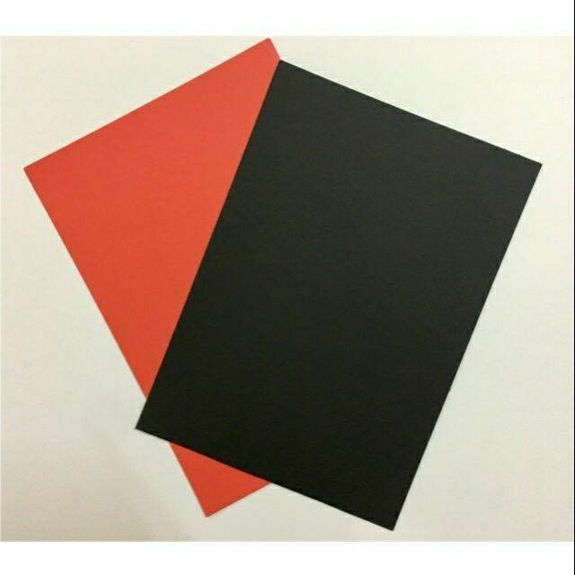 Set 10 bìa màu cứng A4 đỏ đen