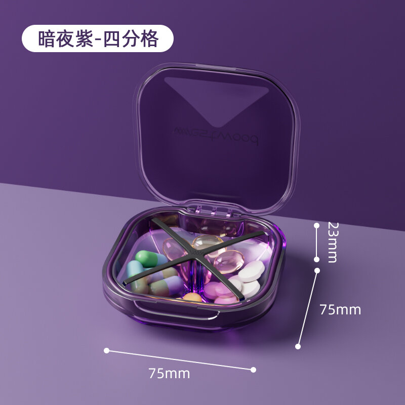 Hộp thuốc nhỏ nhật bản hộp đựng thuốc viên thuốc 7 ngày sức chứa lớn mini mang theo bên mình cỡ nhỏ tiện mang theo