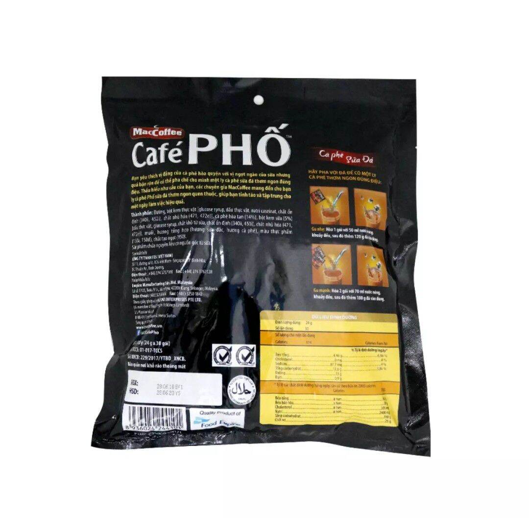 Cà Phê Phố Sữa Đá - Maccoffee (30gói * 24g)