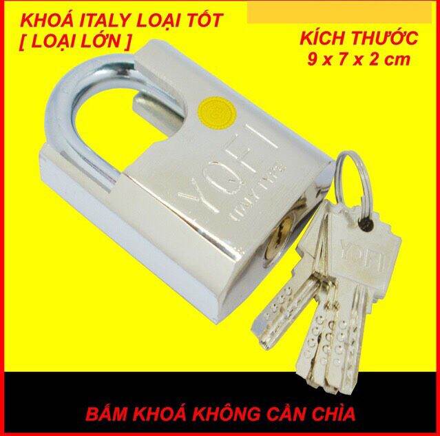Ổ khoá chống cắt - bấm khoá - loại tốt - 60mm - loại lớn 6f - ổ khóa - ổ khóa