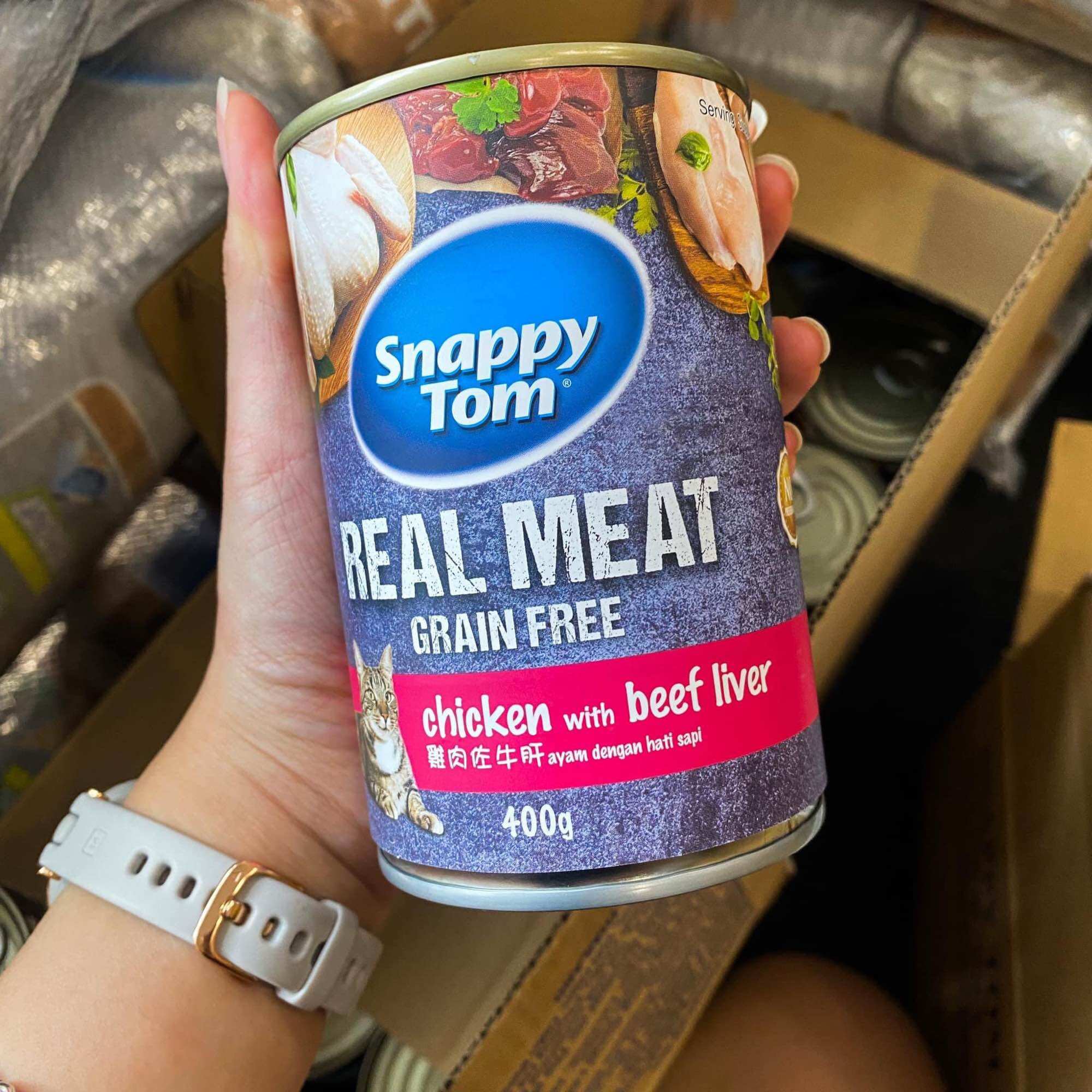 [COMBO 12 lon] pate snappy tom cho mèo lon 400g