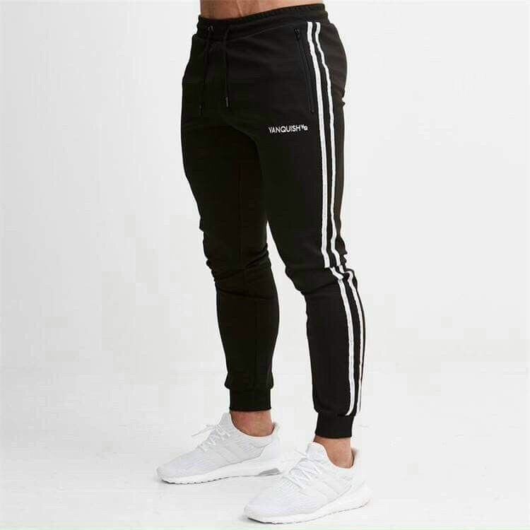 Quần dài tập gym thể thao nam vanquishvq phối sọc quần jogger thể thao nam thun poly co giản tốt mát mẽ - do gym nam do tap gym the thao lehanh sport
