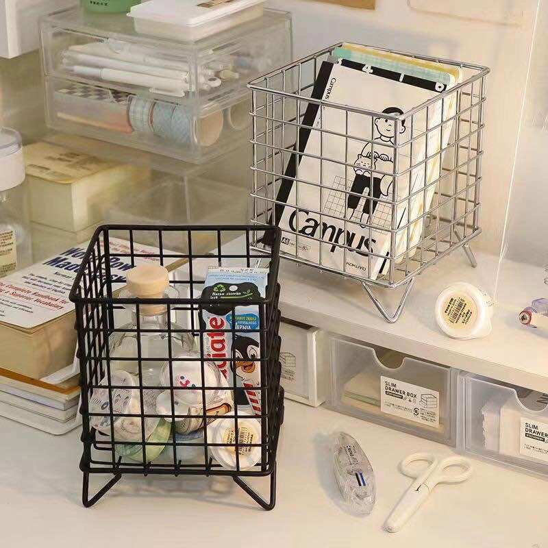 Giỏ lưới sắt không gỉ đựng đồ để bàn cá nhân