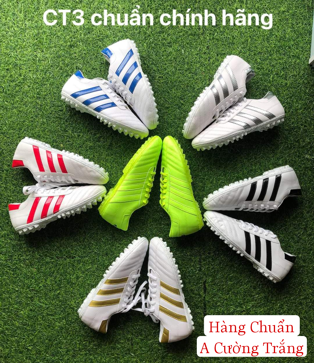 Giày bóng đá , Giày CT3 chuẩn đét chính chủ A Cường Trắng