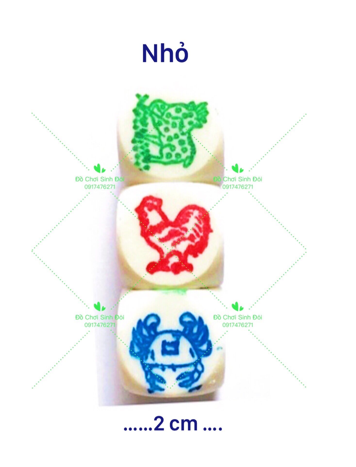 Cờ bầu cua súc sắc đá nhỏ