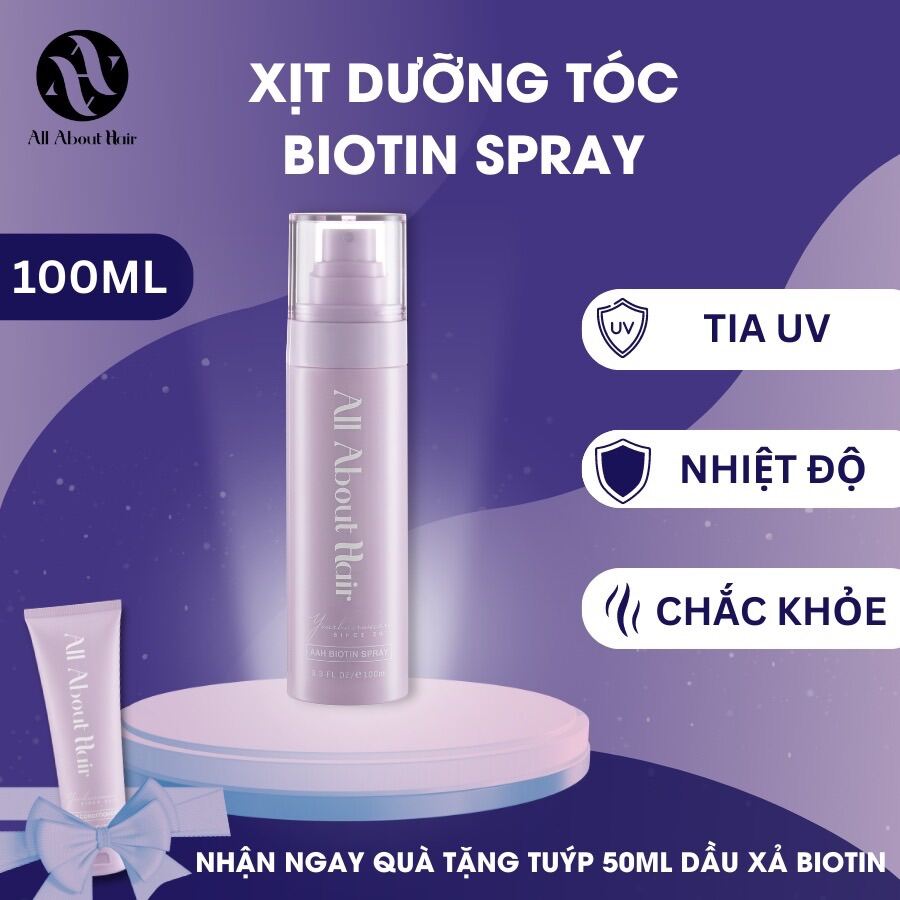 XỊT KÍCH MỌC, GIẢM RỤNG VÀ PHỤC HỒI TÓC BIOTIN ALL ABOUT HAIR