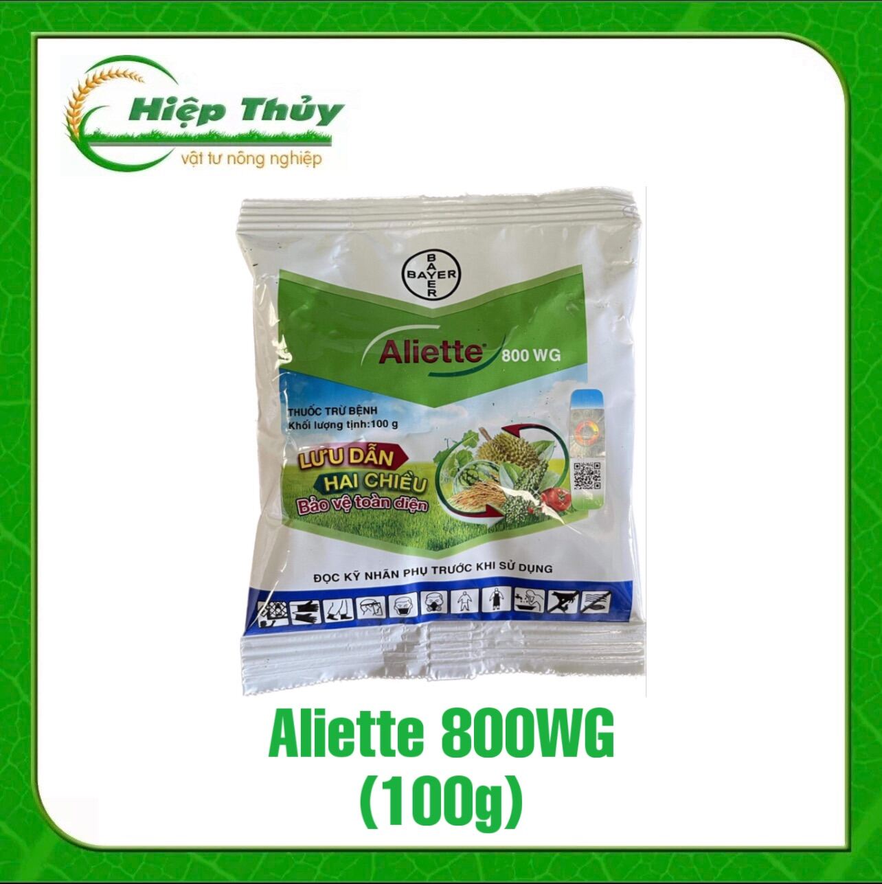 Aliette 800wg | Gói 100g thuốᴄ trừ bệnh cho cây trồng phổ rộng tác động lưu dẫn 2 chiều