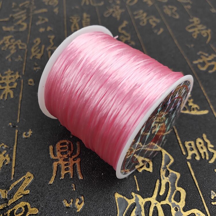 Cuộn cước lụa, cước thun tơ co giãn làm vòng size 0.4mm cuộn dầy 60m