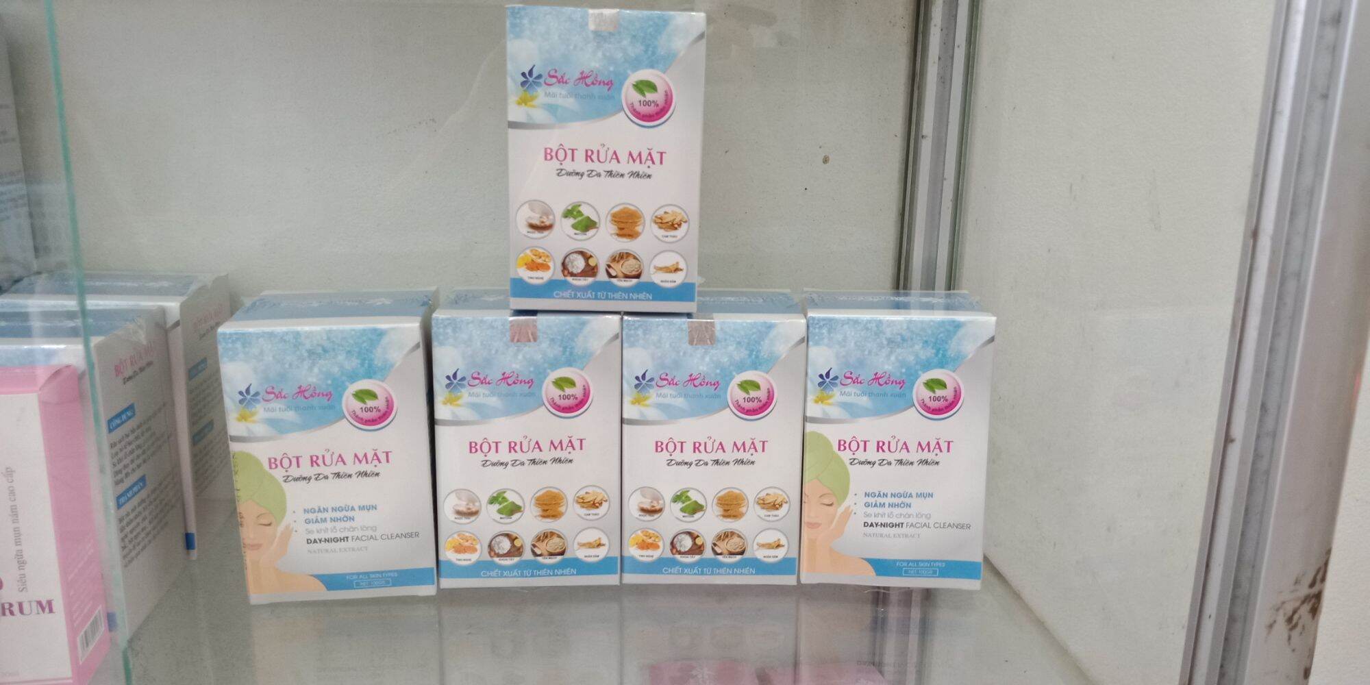 SỈ 5 LỌ BỘT RỬA MẶT DƯỠNG DA SẮC HỒNG 100g