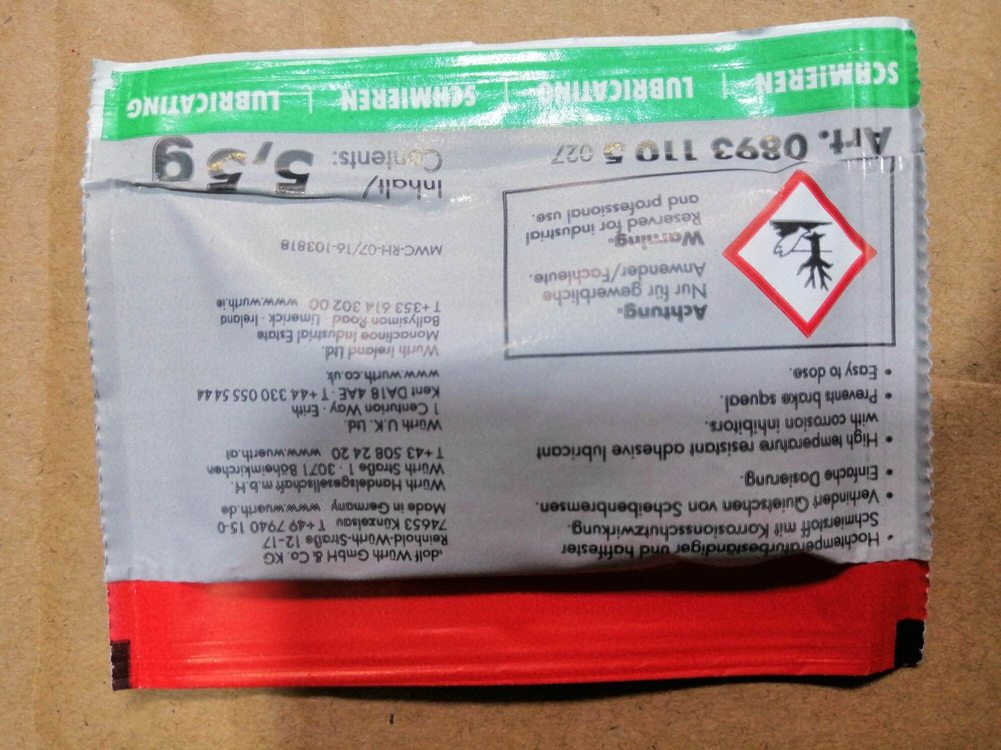 Combo 10 gói mỡ tra má phanh Wurth