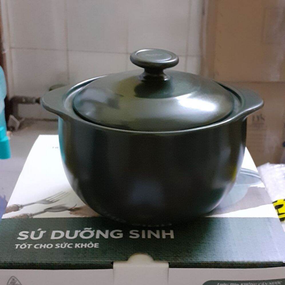 Nồi dưỡng sinh Minh Long - Vesta 1.2 lít + nắp xanh rêu