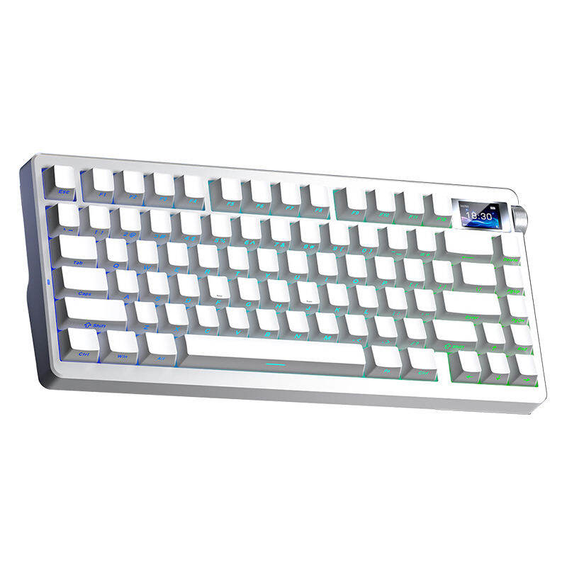 AULA | Bàn Phím Cơ Không Dây F75 Bluetooth 3 Chế Độ RGB Đèn Nền Khung Nhôm Gaming Cho PC Laptop Có Màn Hình Nhỏ