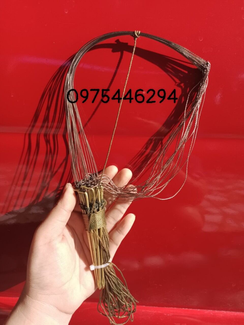 1 bộ Giò bẫy gà rừng chân đồng khoan.khoen đúc.cáp inox se 4.bộ 20 chân.