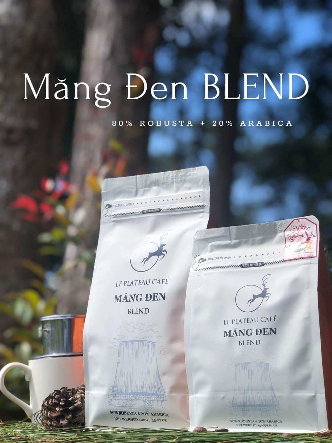 Cà phê Măng Đen Blend - cà phê trái chín nguyên chất (bột pha phin - 250gr)