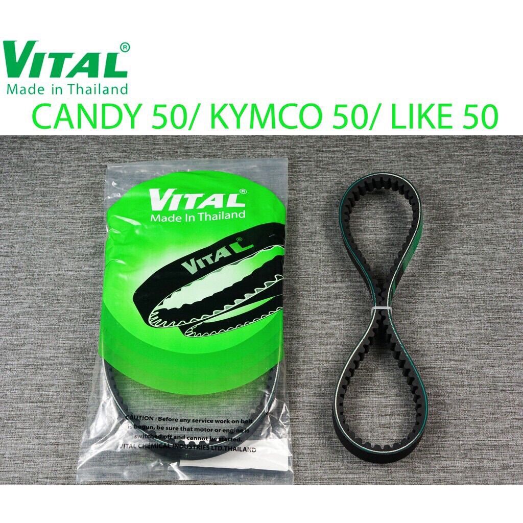 Dây curoa xe ga 50cc candy50/kymco 50/like 50 chính hãng Vital thái lan