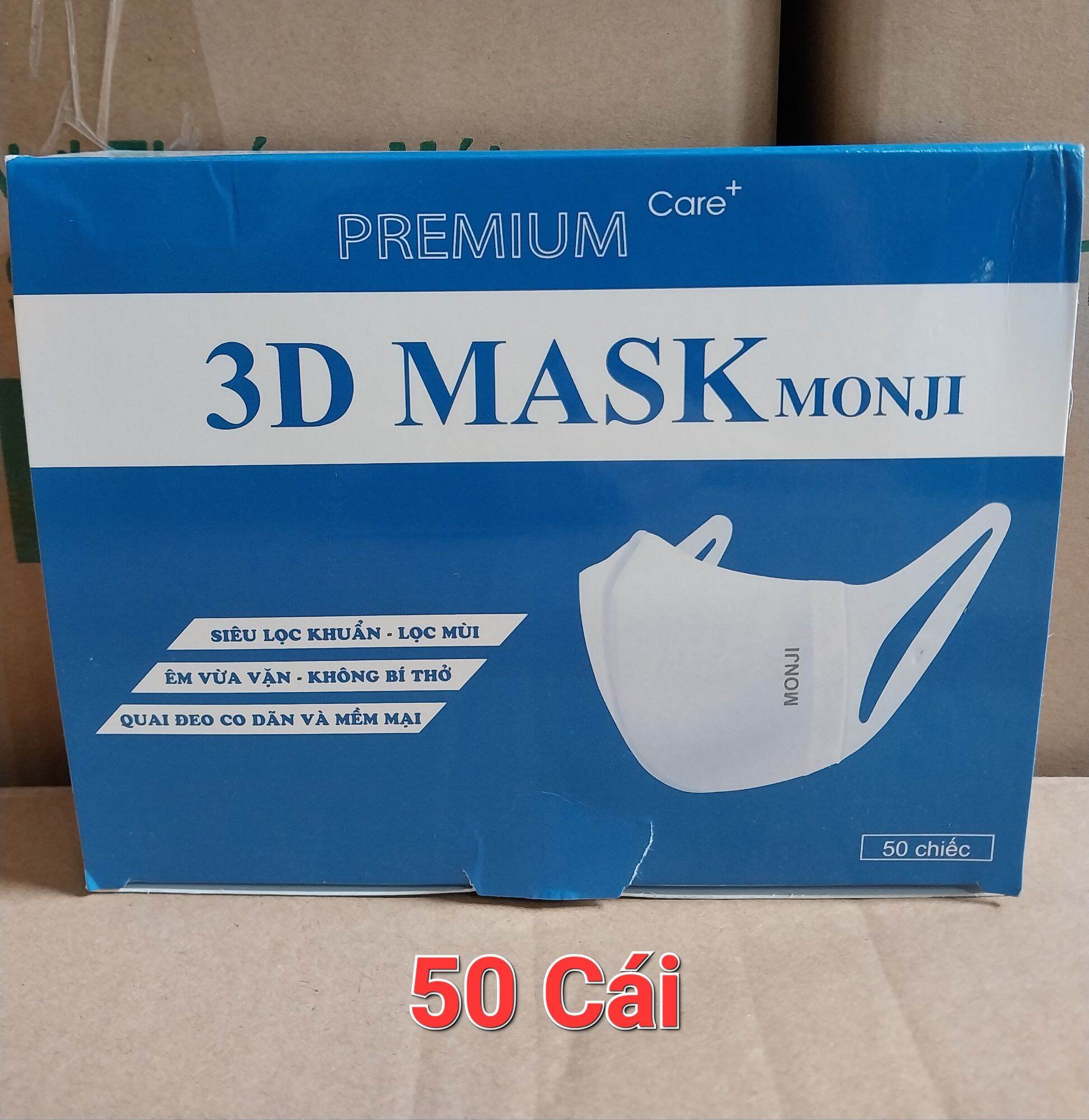Khẩu trang 3D Mask MONJI hộp 50 cái