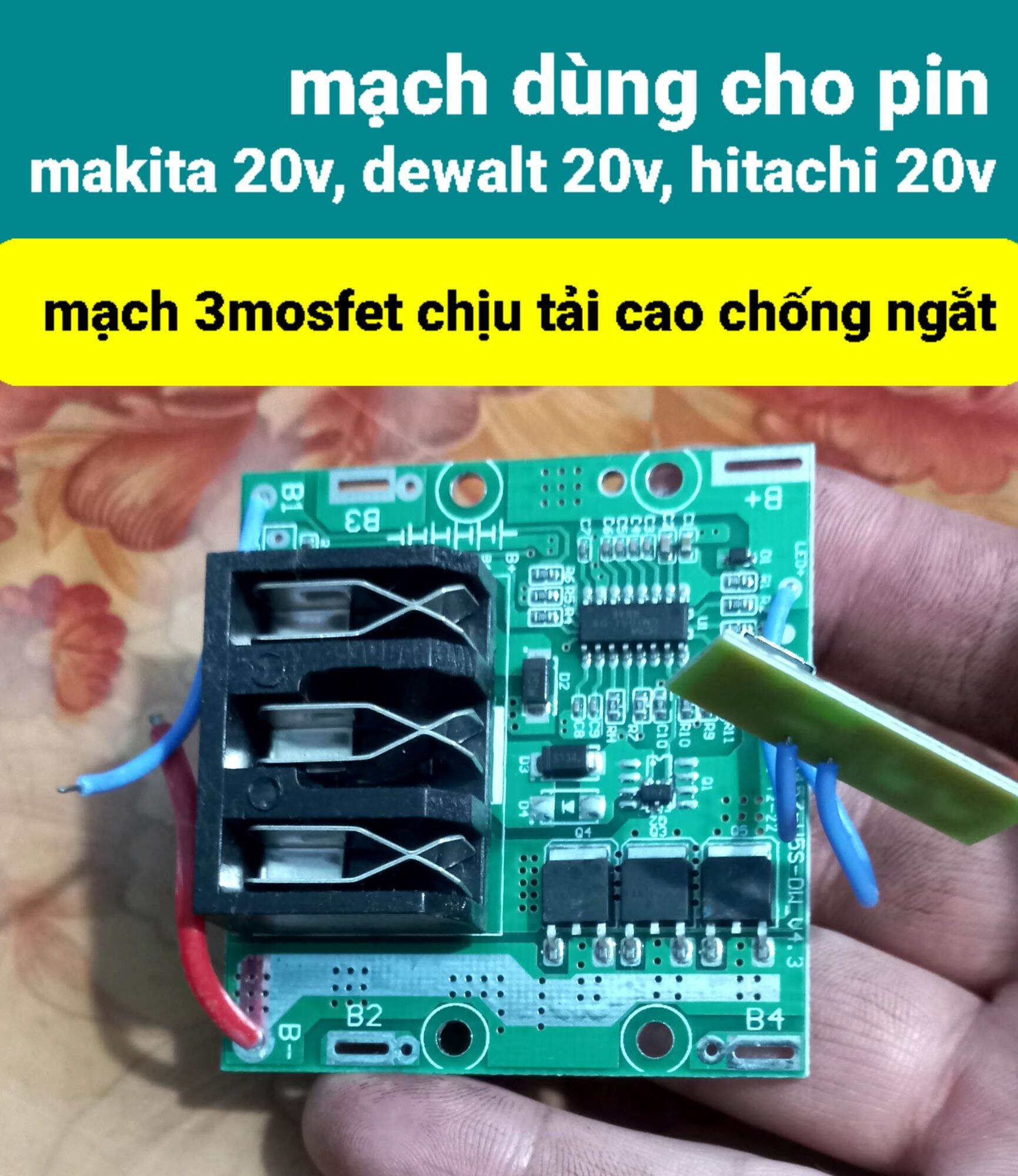 mạch pin makita 20v mạch pin hitachi 20v. mạch pin dewalt 20v