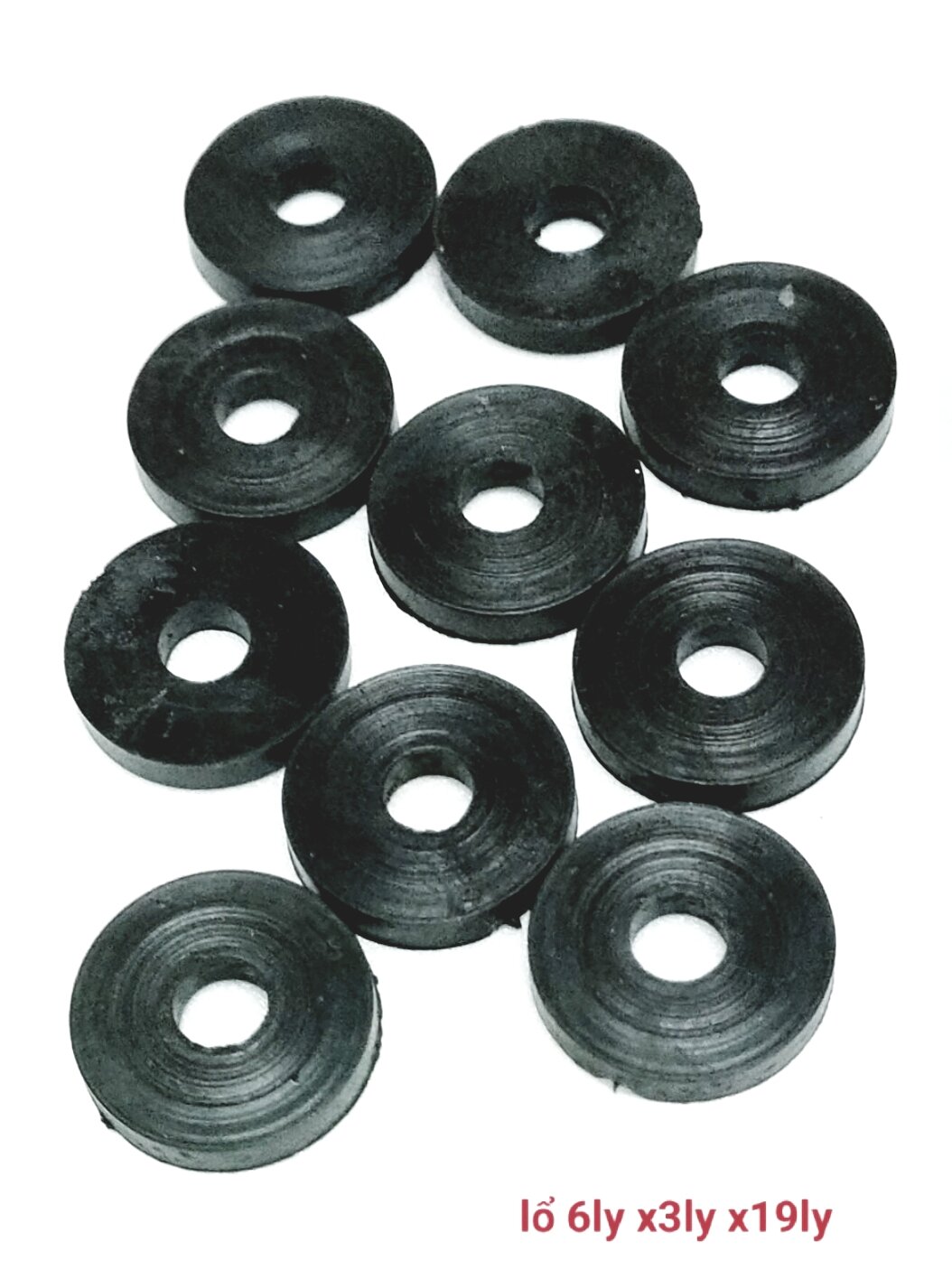 [HCM]LÔNG ĐỀN CAO SU MỀM ĐEN 6-8LY x 10CÁI...