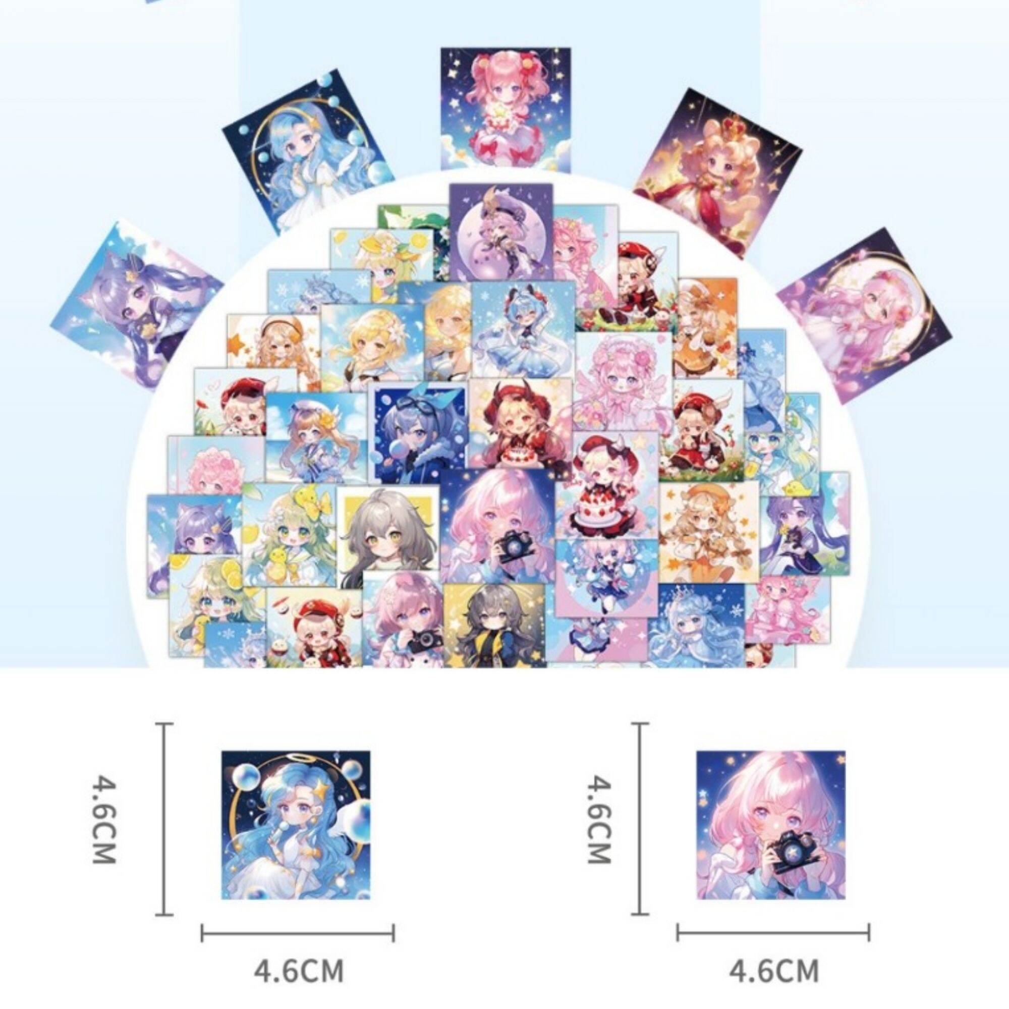 Set 50 miếng sticker hình dán chống nước