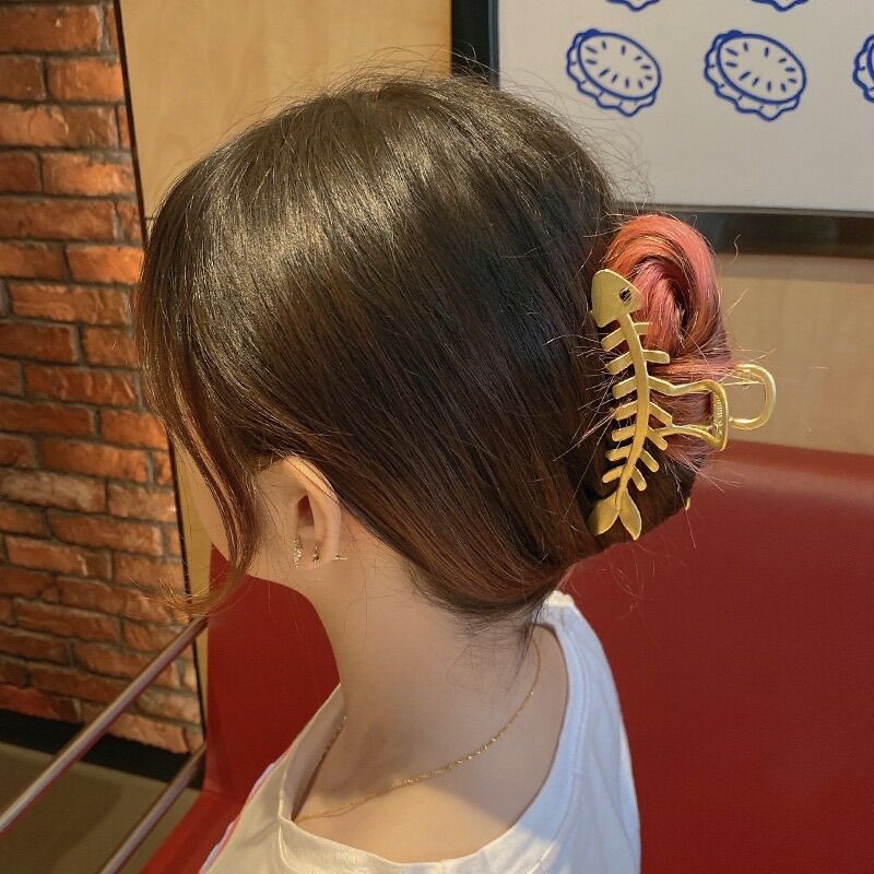 Kẹp tóc hợp kim hình xương cá