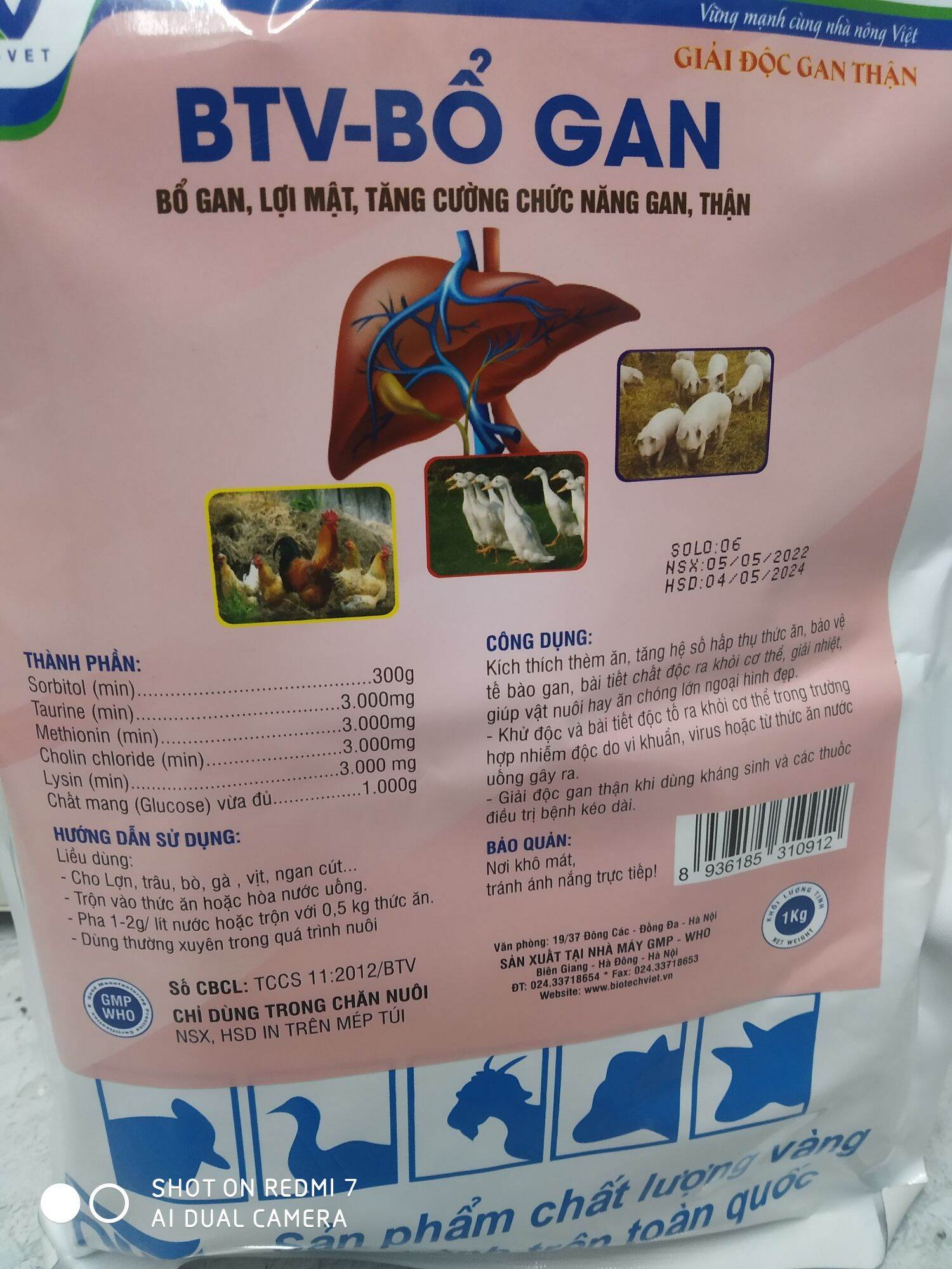 Bổ gan- 1gói 1kg ( giải độc gan thận gia súc gia cầm)