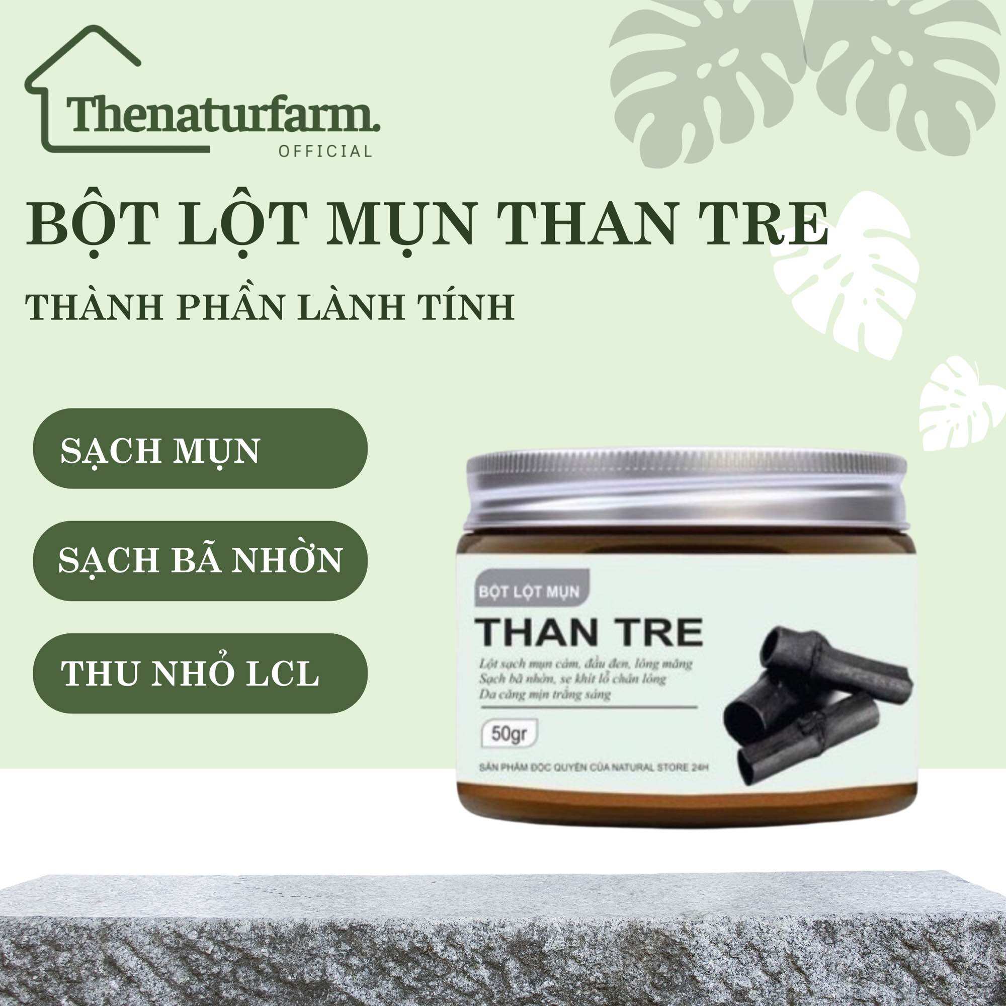 Bột lột mụn than tre 50gr - sạch mụn sáng da mờ thâm