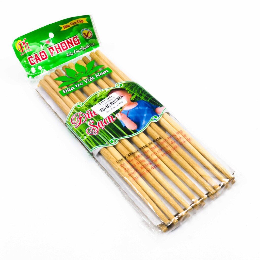 Vỉ 10 đôi đũa Gỗ Việt Nam an toàn
