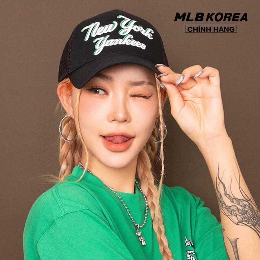 Mlb - nón bóng chày unisex phối lưới sunny beach mesh 3amcu0133-50bks