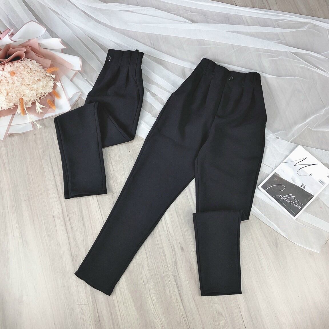 🎀quần tây nữ phía sau lưng thun