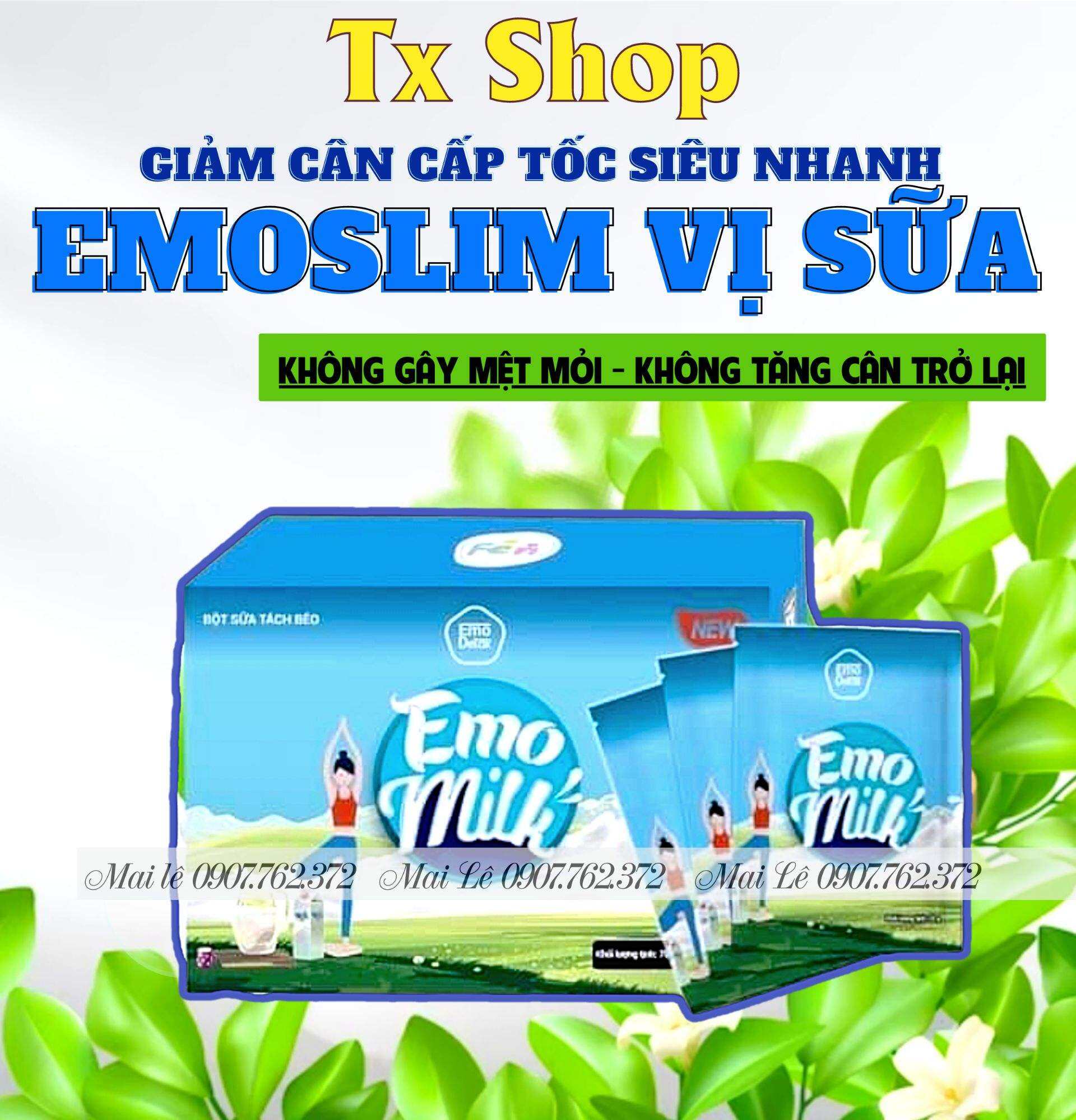 BỘT SỮA GIẢM CÂN  EMOSLIM TÁCH BÉO / Tặng kèm quà tặng và che tên sản phẩm