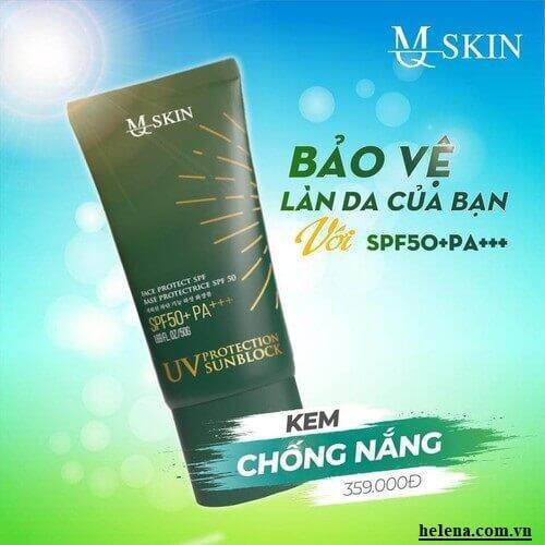 [Hcm]Kem Chống Nắng Mqskin ?? 50Ml Xanh.