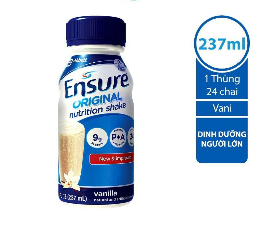1 chai sữa ensure nước orinignal hương vani 237ml date mới