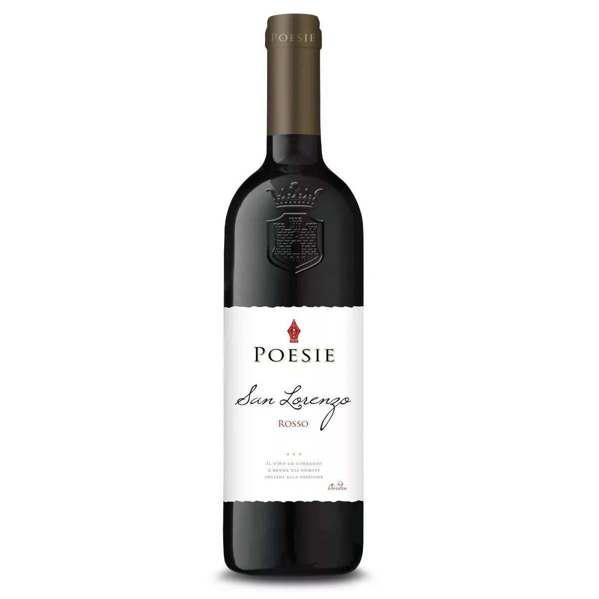 Vang Đỏ Poesie San Lorenzo Rosso 750ml – Vang Ý, Đậm Đà, Phù Hợp Món Âu