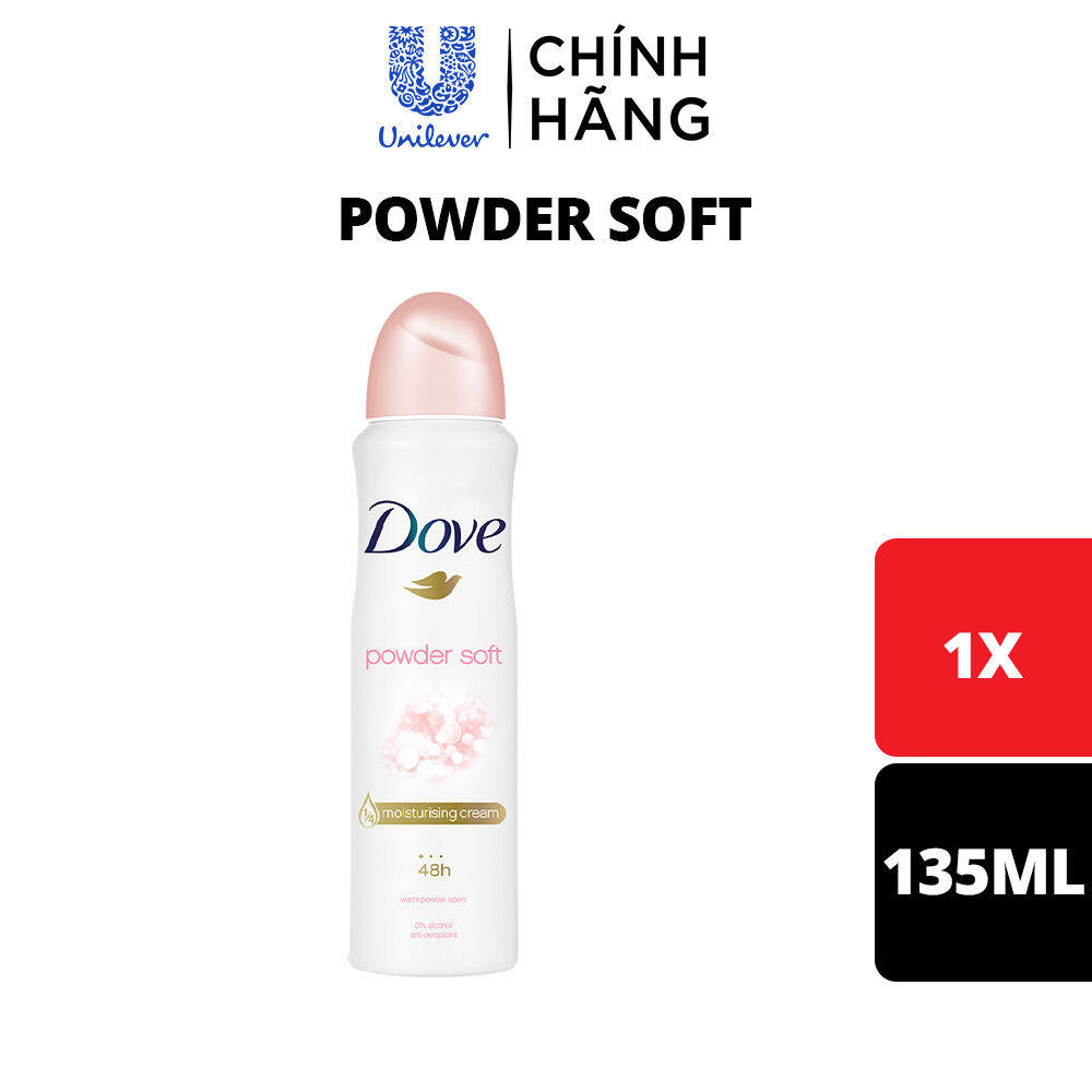 Xịt khử mùi Dove Dưỡng da Sáng mịn dành cho nữ 135ml