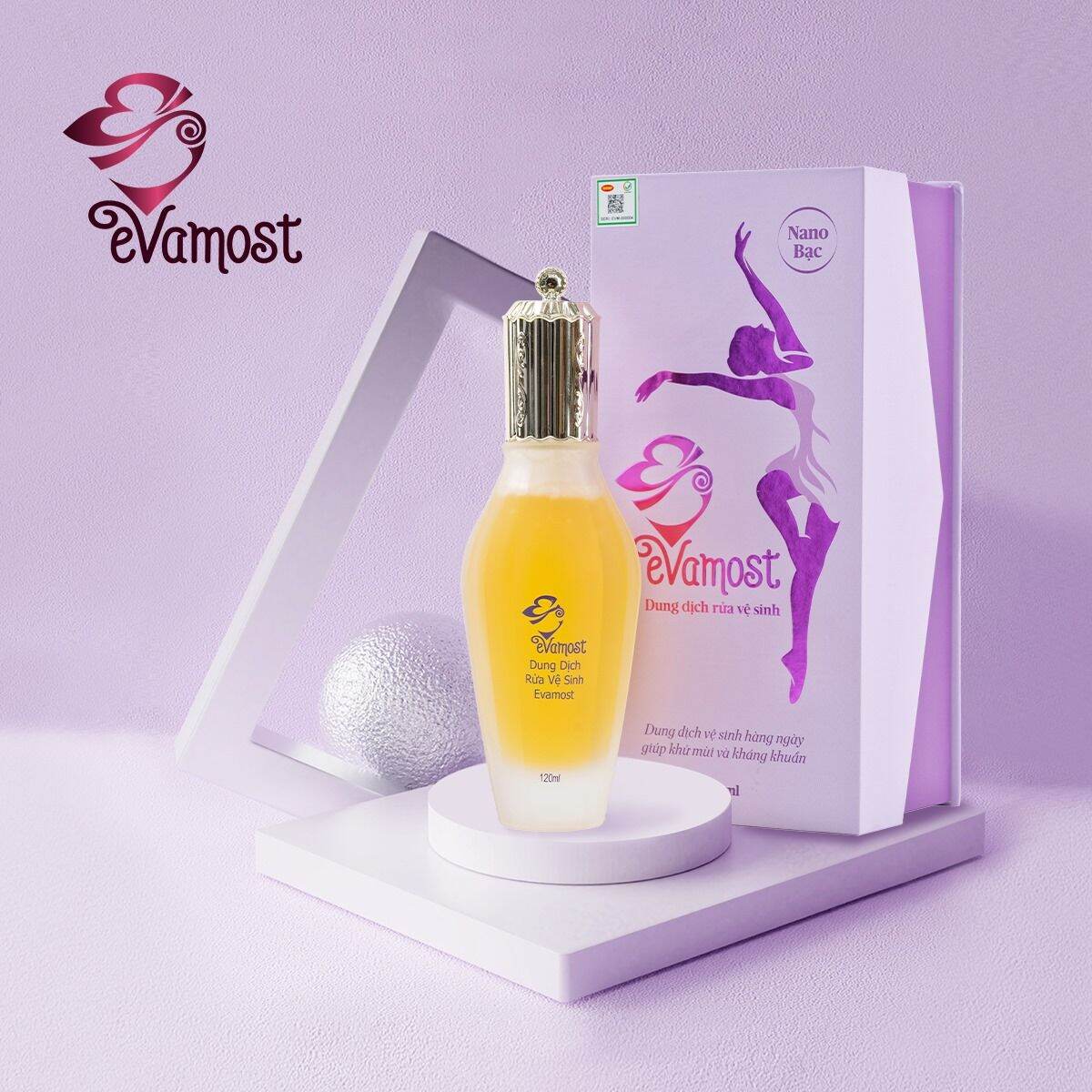 [HCM]dung dich vê sinh Evamost 120 ml (tem cào)