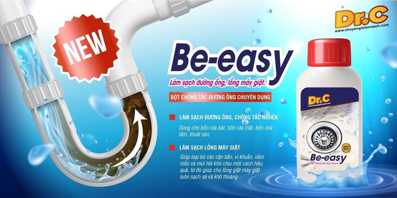 Besy Dr.c - Tẩy Lồng Máy Giặt, Thông Tắc Cống