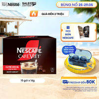 [FREESHIP TOÀN QUỐC] Hộp Cà phê đen hòa tan NESCAFÉ CAFÉ VIỆT (16g x 15 gói)