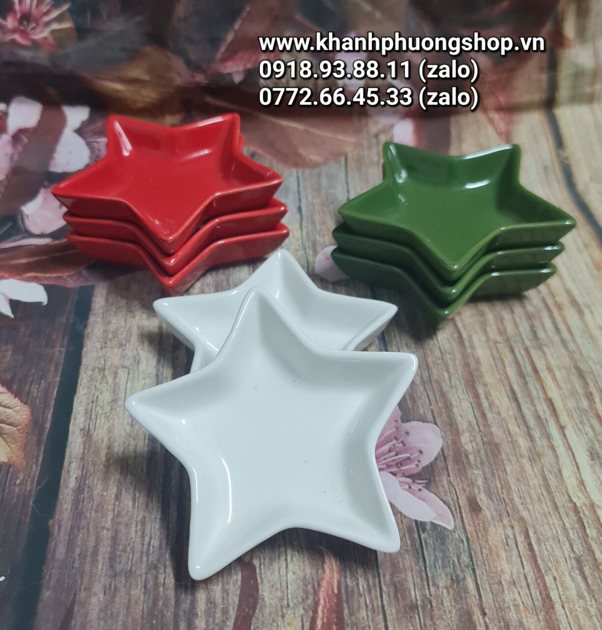 chén chấm sứ - chén chấm sứ cao cấp hình ngôi sao