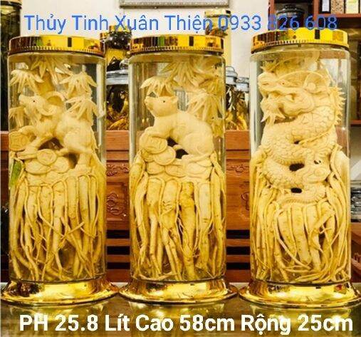 Bình ngâm thủy tinh 25.8 lít phú hoà sản xuất tại việt nam.