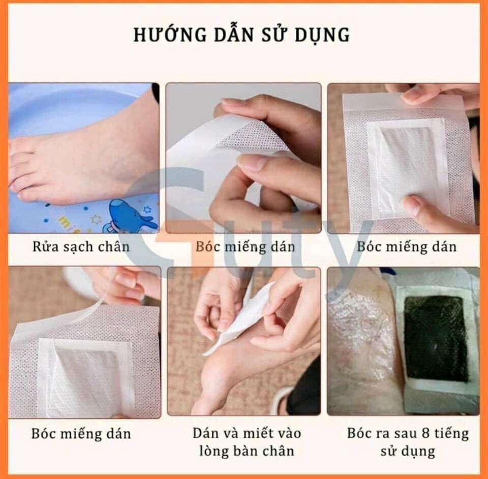Miếng Dán Gan Bàn Chân Thải Độc Hộp 50 Miếng