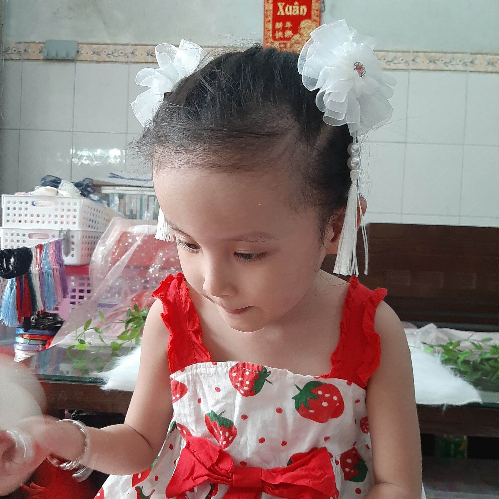 Set 2 kẹp tóc trung hoa cho bé