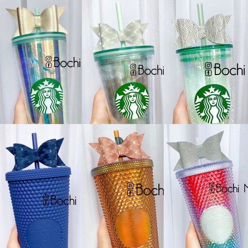 STARBUCKS Bow Topper Nơ Ống hút 🎀🎀🎀