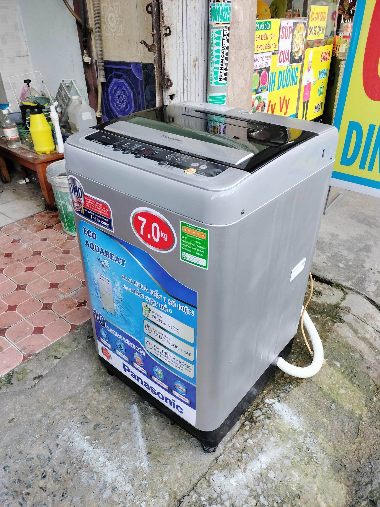 máy giặt panasonic 7kg giặt vắt êm